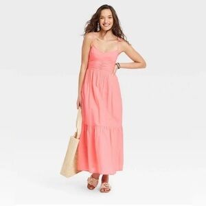 Universal Thread Midi Dress in Coral Pink Women’s Size M